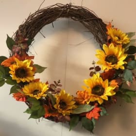 Sunny Autumn Sunflower Wreath item