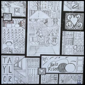 Framed Al Taylor "Doodles" item