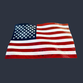 Handmade Wooden Flag, 24"x13" item