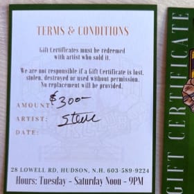 $300 Gift Certificate – Steve, Ink Club Tattoo item