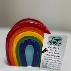 Rainbow Ceramic Hand-Painted Cup item
