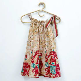 Swahlee Upcycled Sari Tie Neck Top item