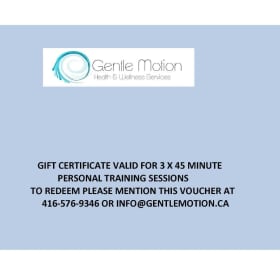Gentle Motion Mobile Personal Training Gift Certificate-GTA item