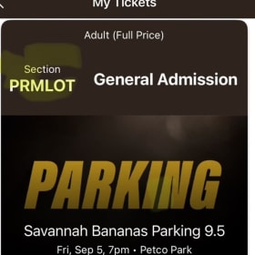 Savannah Bananas (2 TIX) Premier Club Row 1 - WITH PARKING item