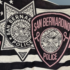 SBPD Pink Patch and Star Throw Blanket item