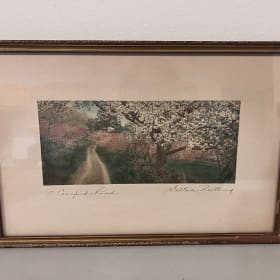 "A Canopied Road" framed print signed by Wallace Nutting item