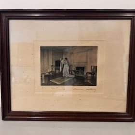 "Feminine Finery" framed print signed by Wallace Nutting item