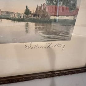 Untitled water landscape print signed by Wallace Nutting item