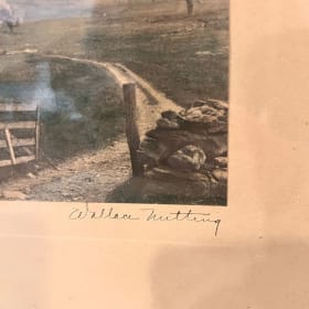 "By the Meadow Gate" print signed by Wallace Nutting item