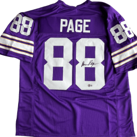 56. Vikings Signed Page Jersey item
