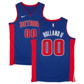 Ron Holland II Detroit Pistons Autographed Blue Game Jersey item
