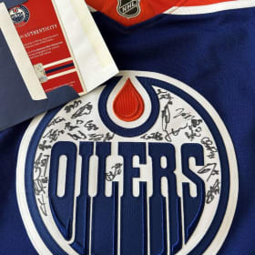 Autographed Oilers Jersey with Certificate of Authenticity item