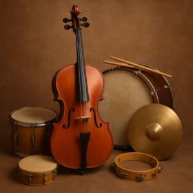 Cello & Percussion Instrument Rental item