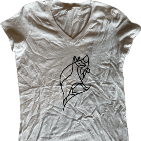 ADULT SMALL- White V Neck item