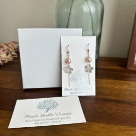 Plumeria Pearl Earrings item