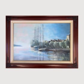 Original oil painting by Brian Pier: Tall Ships at Stone item