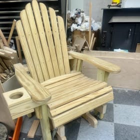 2 Cal's Custom Woodworks Adirondack Chairs 500 Value item