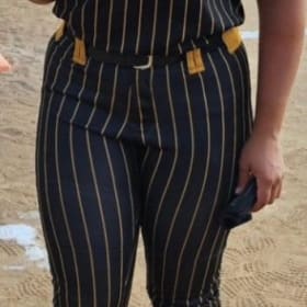 Gold & Black Pin Striped Softball Pants item