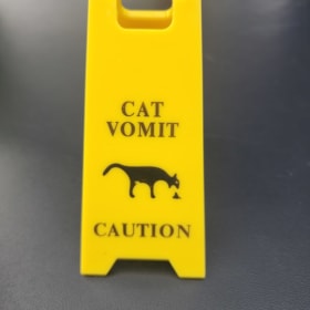 Cat Vomit Sign item