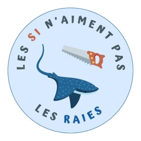 Autocollant "les si n'aiment pas les raies" item