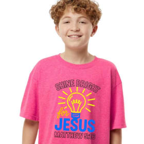 Neon Shine Bright Like Jesus Shirt item