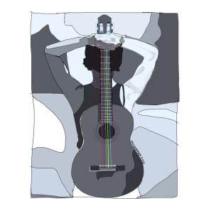 Girl with Guitar ($300) item