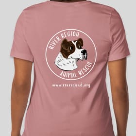 Mauve, Size S, Women's Bella+Canvas V-Neck (Back Logo) item