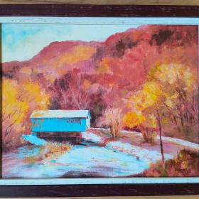 Covered Bridge in Autumn (Comstock) item