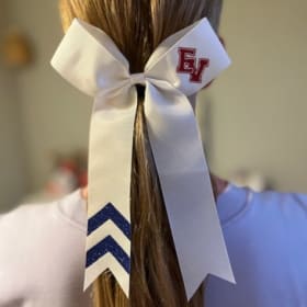 White Long Tail Bow with Navy Arrows item