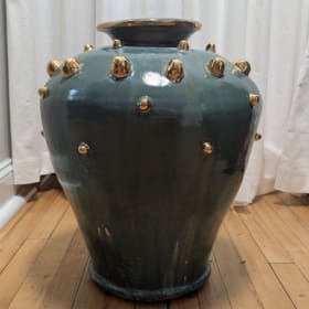 Green & Gold Bauble Vase By: Liz Kelly item