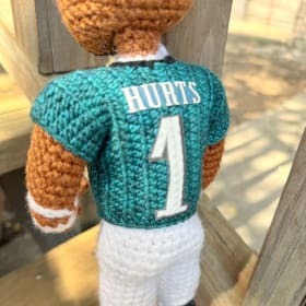 Jalen Hurts Crocheted Doll item