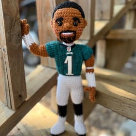 Jalen Hurts Crocheted Doll item