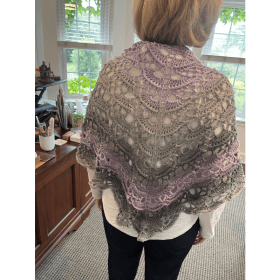Shades of Grey/Lavender Cotton Shawl item