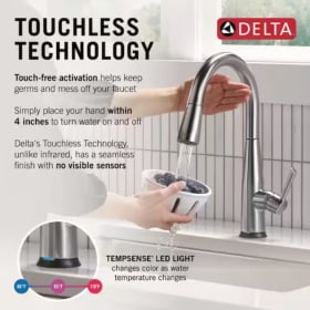 Delta Coranto Touchless Faucet-$740 Value item