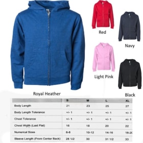 Independent Trading Co. Youth Full Zip Sweatshirt item