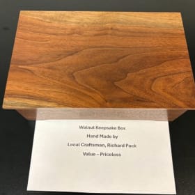 Handcrafted Walnut Keepsake Box item
