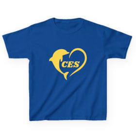 Youth Large CES Dolphin Heart Tee Shirt item