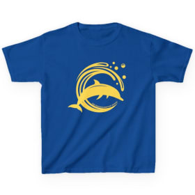 Youth Medium Dolphin Wave Tee Shirt item