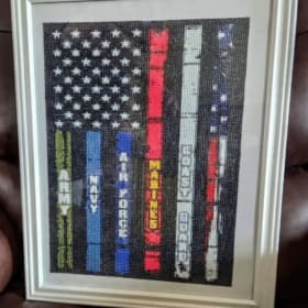 American Flag Military Tribute Diamond Art-$125 Value item