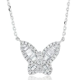 Nicole Rose Jewelry Medium Diamond Butterfly Pendant item