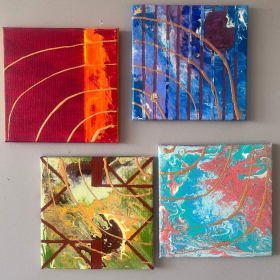 Nye ogwnu (Warrior)- Mixed media abstract art. item