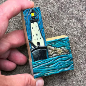Rock of Ages Woodcut by Abby Werner item