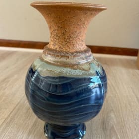 Handmade Blue Wave Vase item