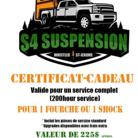 45-Carte-cadeau de S4-Suspension - valeur $225 item