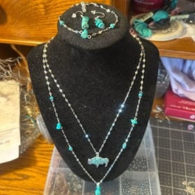 Trio of Turquoise Beaded Jewelry item