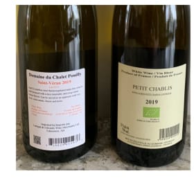 1 2019 Petit Chablis and 1 2019 Saint-Veran -$70 value! item