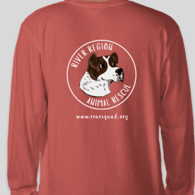 Crimson, Size M, Comfort Color Long Sleeve Shirt (Back Logo) item