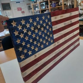 Wooden American Flag item