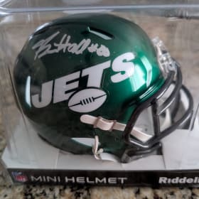 Signed Breece Hall Mini-Helmet item
