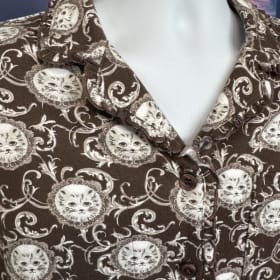 50. Ladies’ Brown & White Cat Top item
